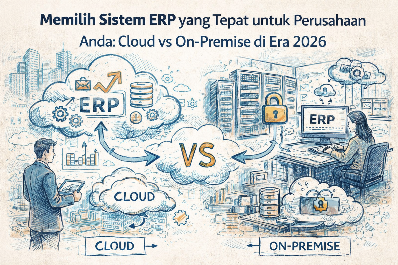 Memilih Sistem ERP yang Tepat untuk Perusahaan Anda: Cloud vs On-Premise di Era 2026